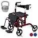Algopix Similar Product 6 - Vive Mobility 2 in 1 Walker Wheelchair