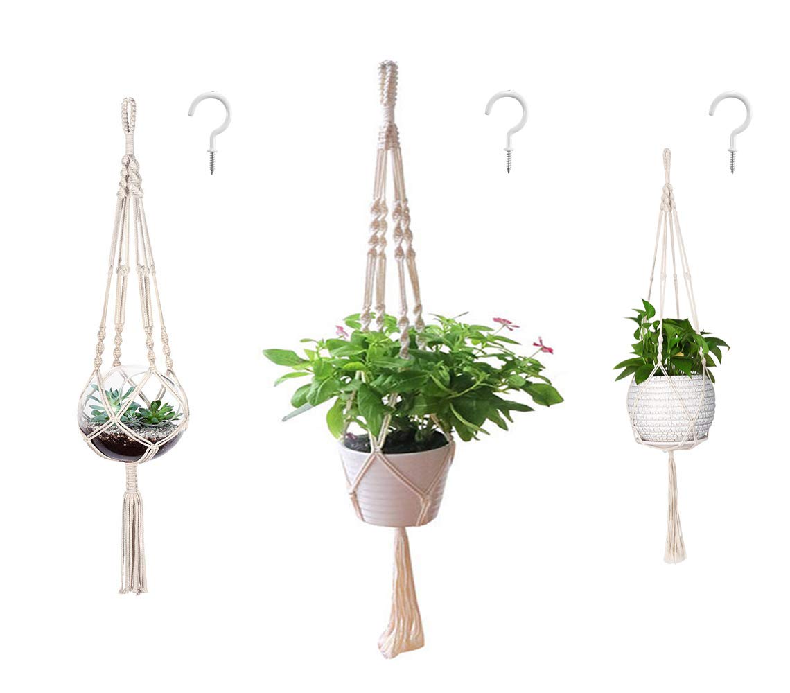 Algopix Similar Product 2 - AOMGD 3 Pack Macrame Plant Hanger with