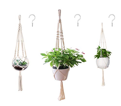 Algopix Similar Product 13 - AOMGD 3 Pack Macrame Plant Hanger with