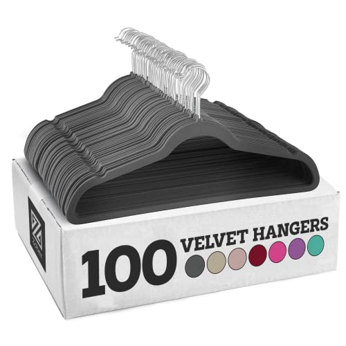 Algopix Similar Product 5 - Zober Velvet Hangers 100 Pack 