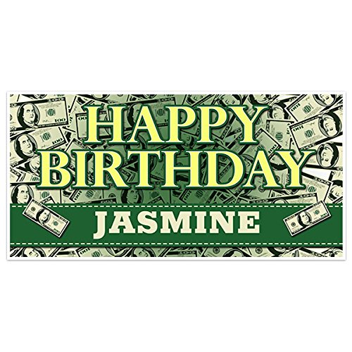 Algopix Similar Product 4 - Pile Of Money Birthday Banner Party