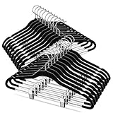 Algopix Similar Product 1 - TIMMY Velver Hangers with Clips 20