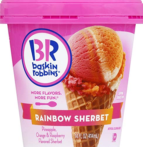 Algopix Similar Product 12 - BaskinRobbins Rainbow Sherbet 14oz