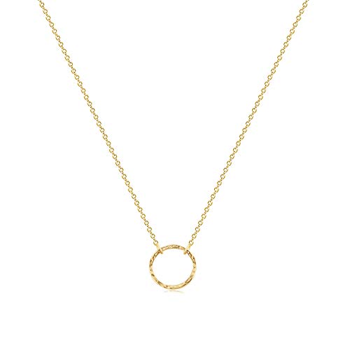 Algopix Similar Product 10 - Fettero Moon Gold Pendant Necklace for