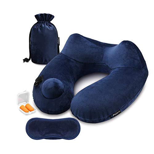 Algopix Similar Product 1 - Philorn Inflatable Travel Pillow Self