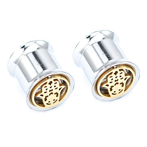 Algopix Similar Product 4 - Pierce2GG Stainless Steel Gold Hamsa