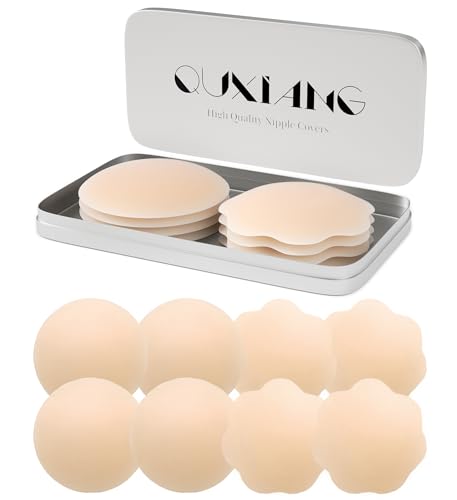 Algopix Similar Product 1 - QUXIANG 4 Pairs Pasties Women Nipple