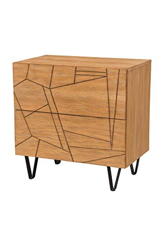 Algopix Similar Product 15 - Alpine Furniture Trapezoid Nightstand