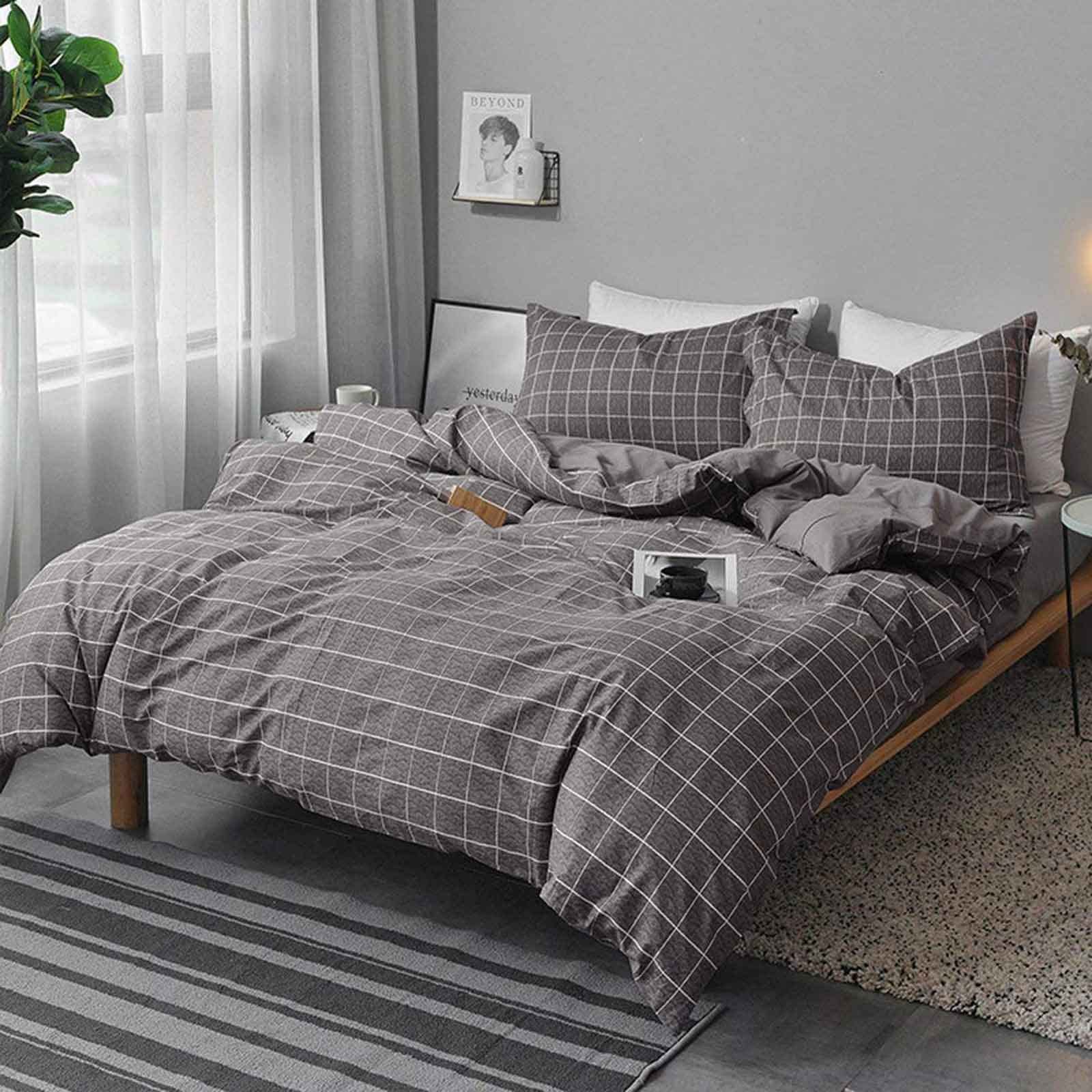 Algopix Similar Product 9 - Nanko Queen Duvet Cover Set Gray 3