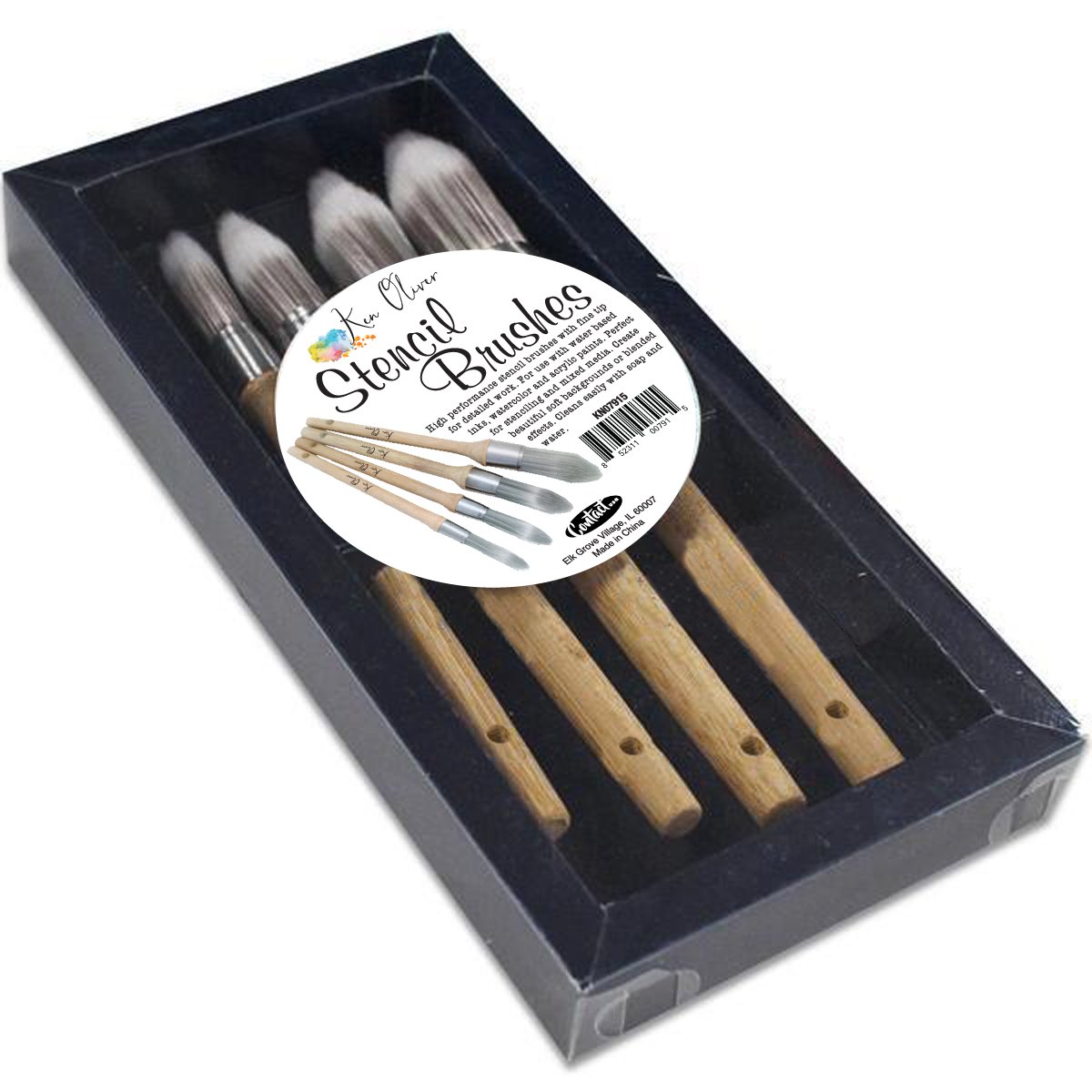 Algopix Similar Product 3 - Contact USA Koliver Stencil Brush Set