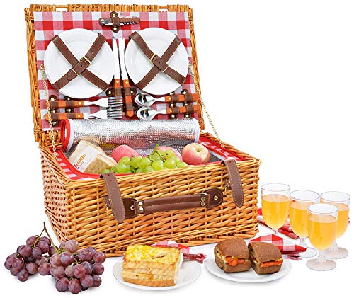 Algopix Similar Product 14 - Picnic Basket Set for 4 Person