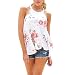 Algopix Similar Product 1 - Gyouandme Summer Print Shirt Blouse