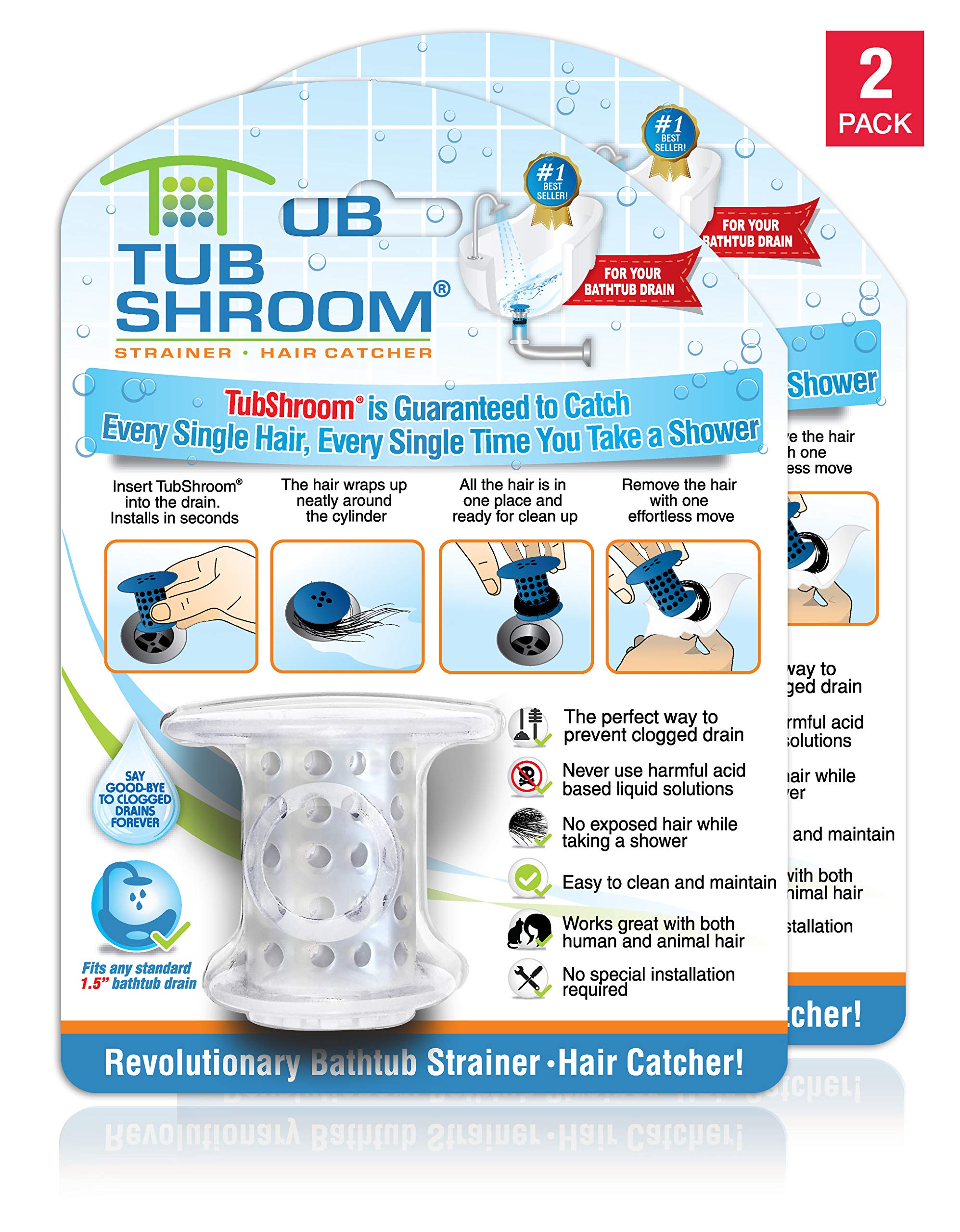 Algopix Similar Product 16 - TubShroom Revolutionary Tub Drain
