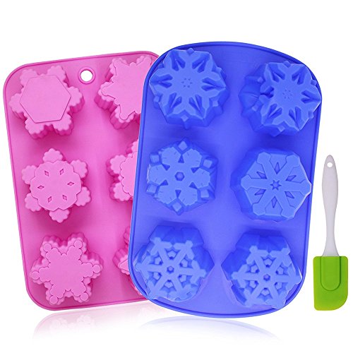 Algopix Similar Product 15 - 6Cavity Snowflakes Silicone Cake Mold