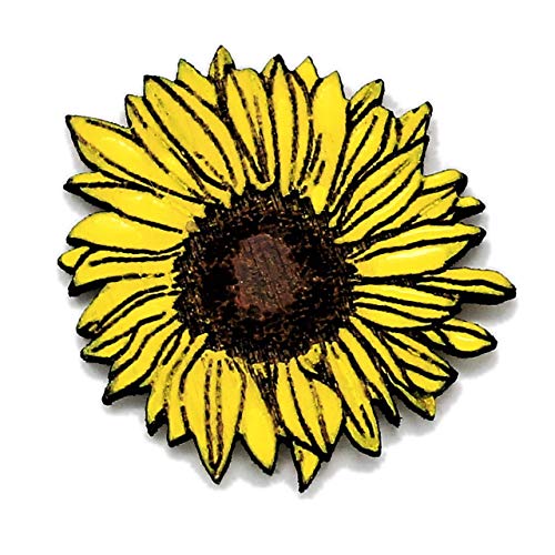 Algopix Similar Product 10 - Hand Painted Sunflower Brooch 