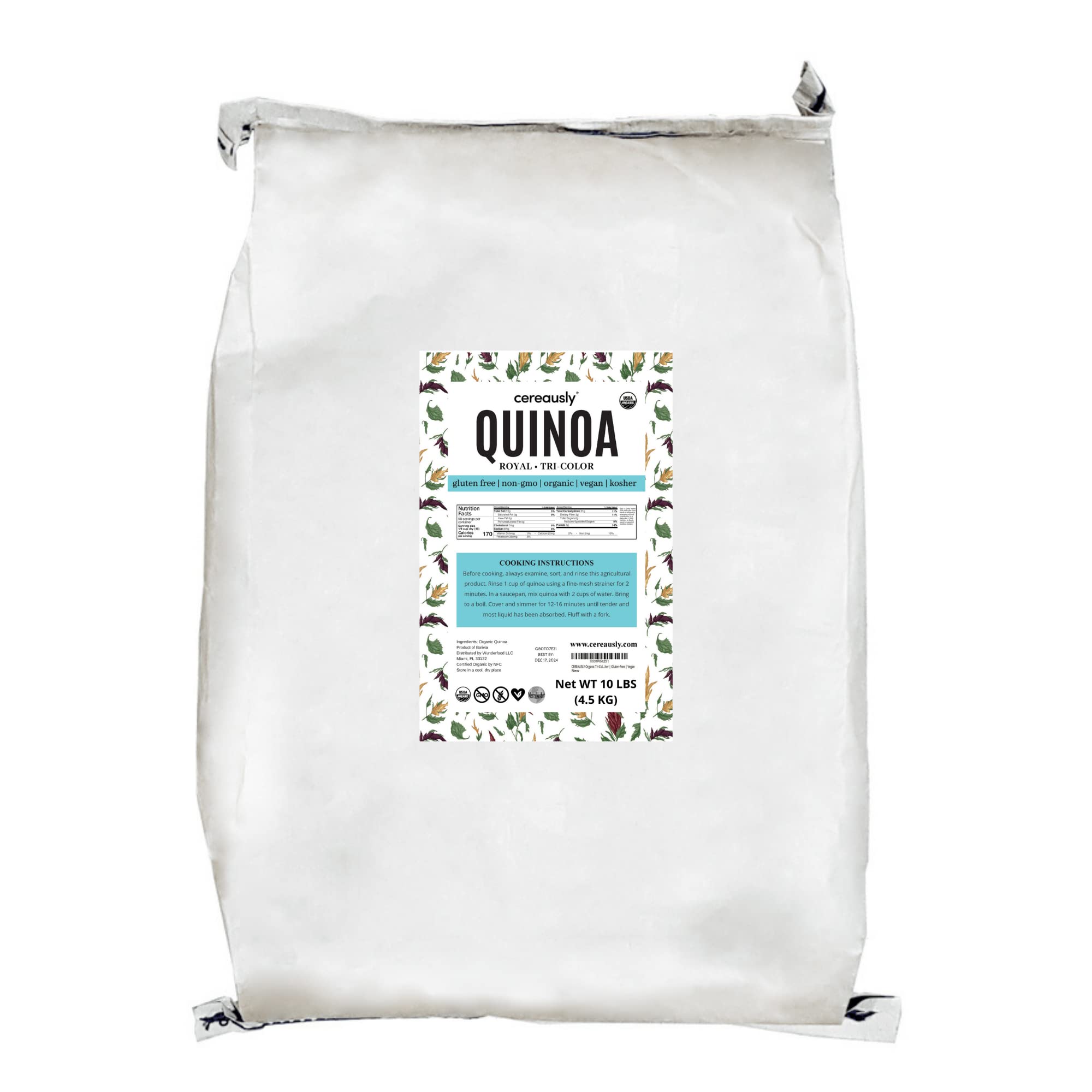 Algopix Similar Product 18 - CEREAUSLY Organic TriColor Quinoa 