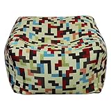 Algopix Similar Product 8 - Benjara Benzara Fabric Pouf Ottoman