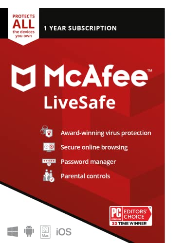 Algopix Similar Product 10 - McAfee Live Safe  Unlimited Devices 