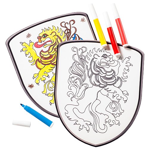 Algopix Similar Product 16 - Color Your Own Kingdom Shield