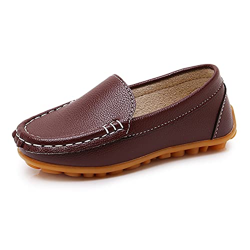 Algopix Similar Product 15 - SOFMUO Boys Girls Leather Loafers