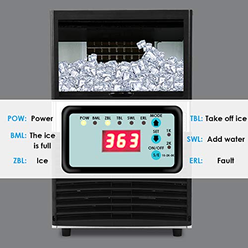 Algopix Similar Product 8 - COSTWAY Commercial Ice Maker 100LB24H