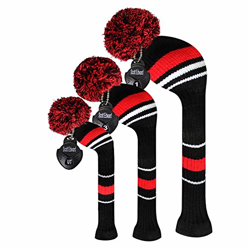 Algopix Similar Product 15 - Scott Edward Knit Wood Golf Covers Set