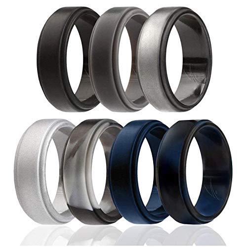 Algopix Similar Product 8 - ROQ Silicone Wedding Ring For Men 7