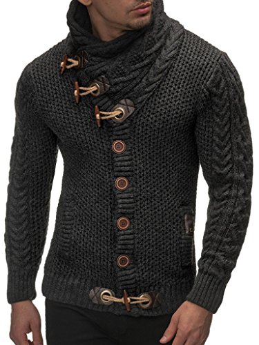 Algopix Similar Product 8 - Leif Nelson Mens Knitted Jacket