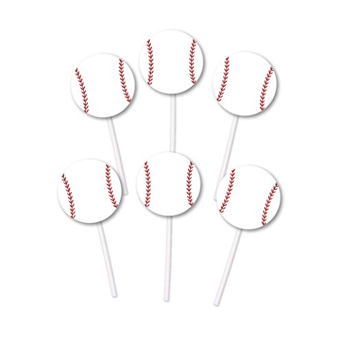Algopix Similar Product 19 - Baseball Cupcake Toppers  24 count 