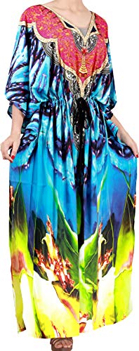 Algopix Similar Product 16 - LA LEELA Womens Maxi Kaftan Cover Up