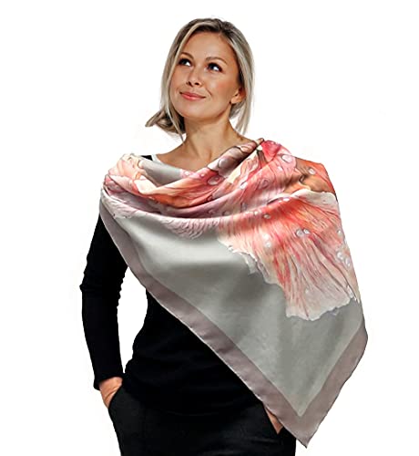 Algopix Similar Product 5 - Designer Square Silk Scarf for Women