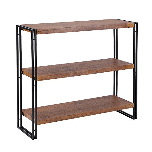 Algopix Similar Product 14 - FIVEGIVEN 3 Tier Bookshelf Rustic