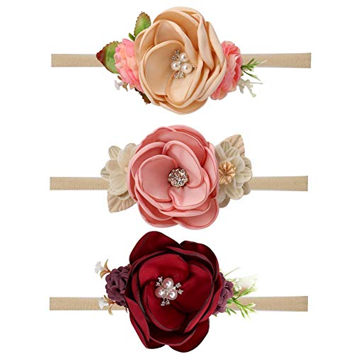 Algopix Similar Product 11 - CN Baby Girls Floral Headbands Nylon