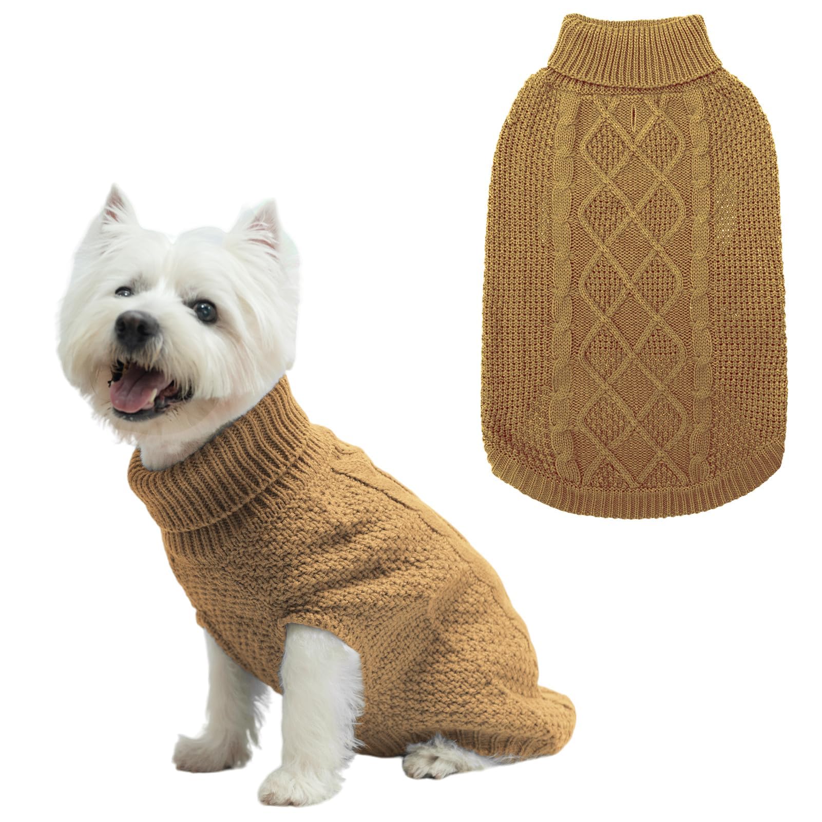 Algopix Similar Product 13 - Mihachi Turtleneck Dog Sweater  Winter