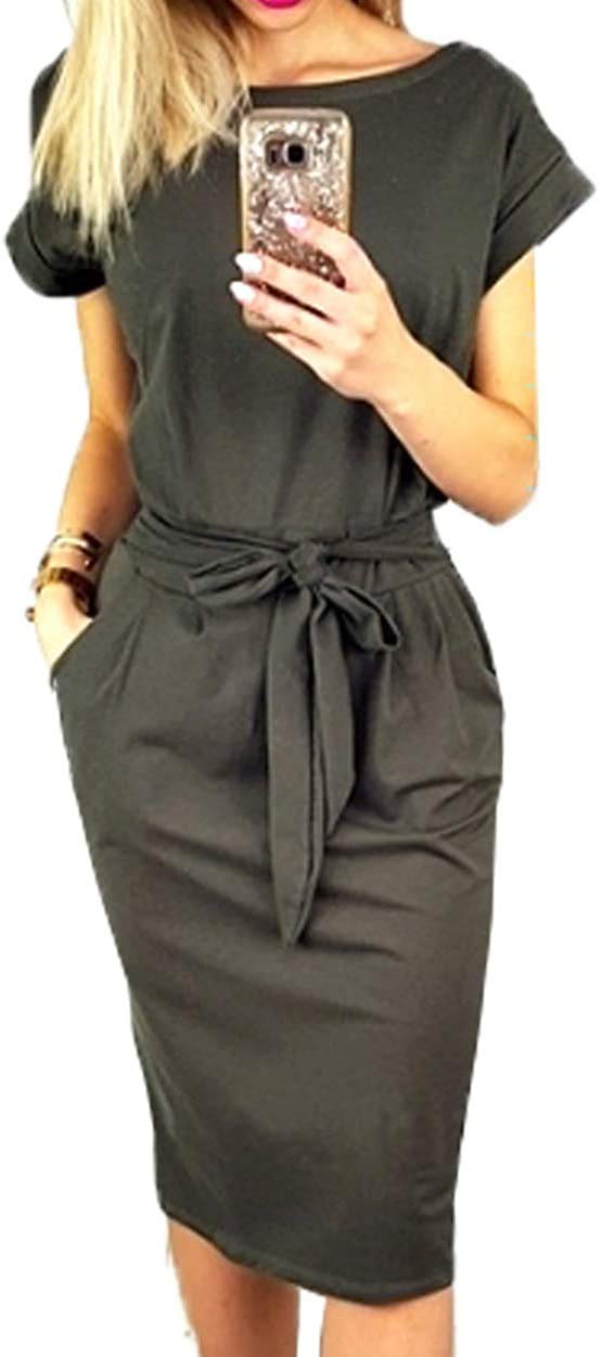 Algopix Similar Product 9 - Longwu Womens Elegant Short Sleeve