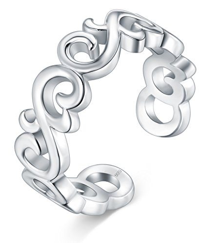 Algopix Similar Product 16 - BORUO 925 Sterting Silver Toe Ring