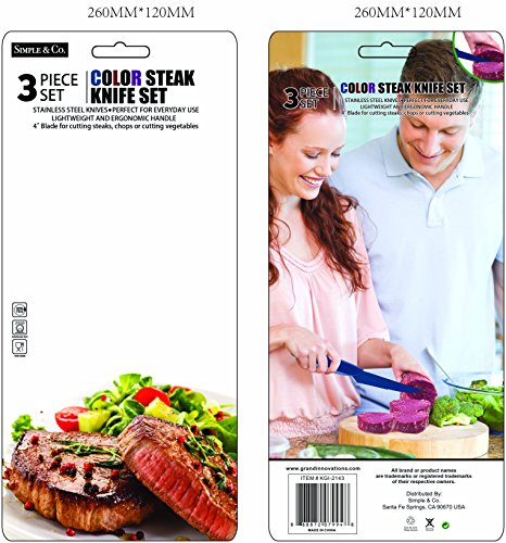 Algopix Similar Product 4 - Stainless Steel Color Steak Knife Set