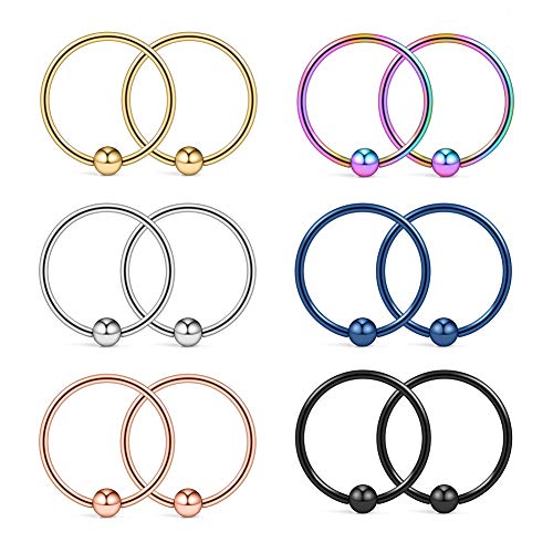 Algopix Similar Product 19 - Ruifan 22G 8mm Nose Hoop Lip Eyebrow