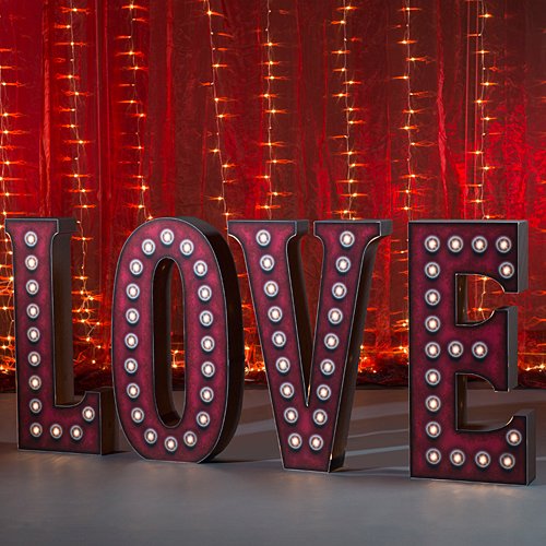 Algopix Similar Product 8 - 4 ft 4 in 3D Valentine Lighted Love