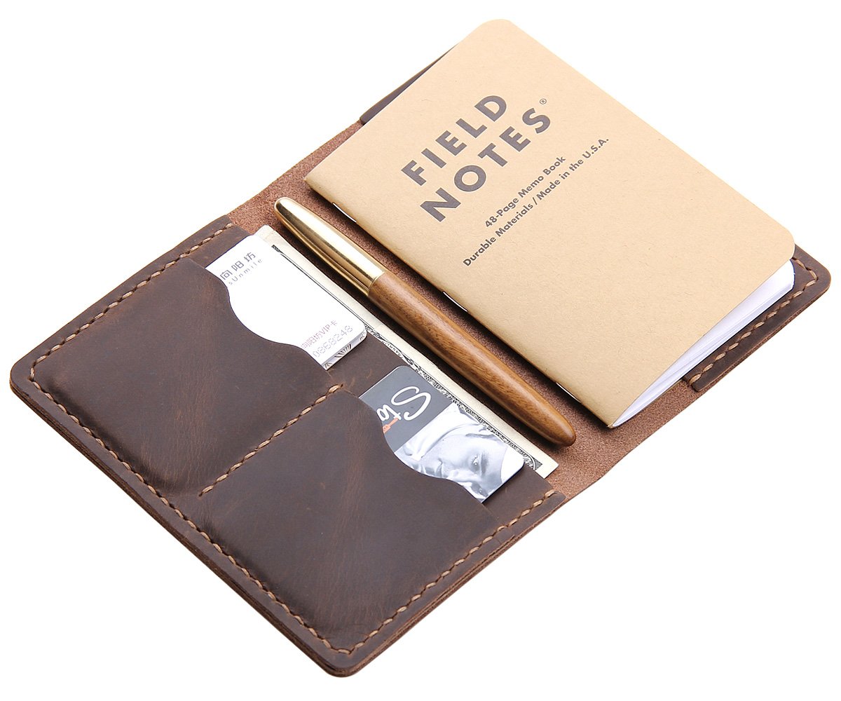 Algopix Similar Product 10 - Leather Journal Cover for Field Notes