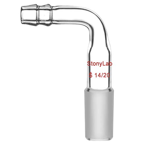 Algopix Similar Product 4 - StonyLab Glass Bent Inlet Adapter with