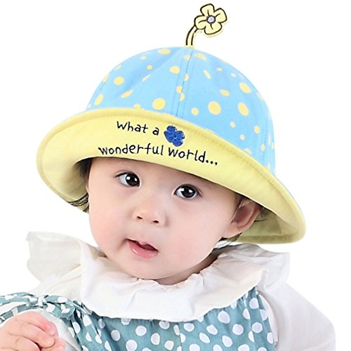 Algopix Similar Product 4 - LRKC Kids Dot Breathable Sun Hat UPF