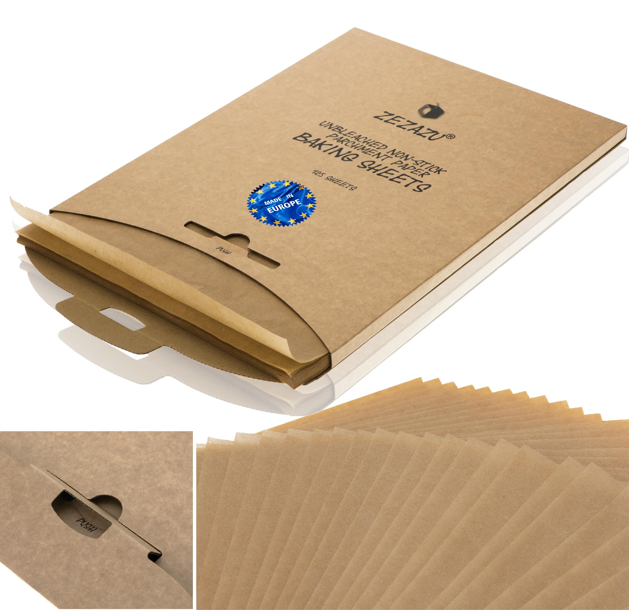 Algopix Similar Product 3 - ZEZAZU Parchment Paper Sheets  125