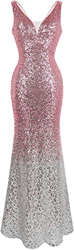 Algopix Similar Product 12 - Angelfashions Womens V Neck Glitter