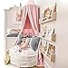 Algopix Similar Product 12 - LOAOL Bed Canopy with Pom Pom for Kids