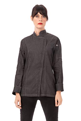 Algopix Similar Product 7 - Chef Works Womens Gramercy Denim Chef