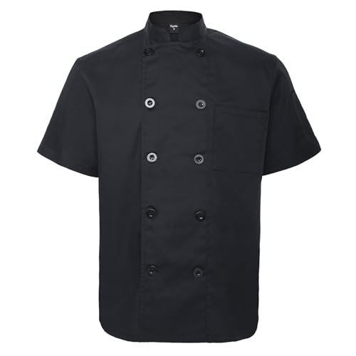 Algopix Similar Product 6 - TopTie Unisex Short Sleeve Chef Coat