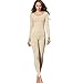Algopix Similar Product 7 - Liang Rou Womens Crewneck Long Johns