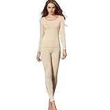 Algopix Similar Product 20 - Liang Rou Womens Crewneck Long Johns