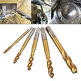 Algopix Similar Product 9 - HOHXEN 5pcs M3 M4 M5 M6 M8 HSS Titanium